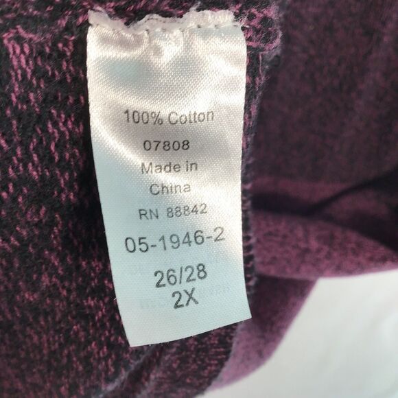 Woman Within 2x Sweater Dress Womens 26/28 Wine Burgundy Ombre Midi - Picture 8 of 14